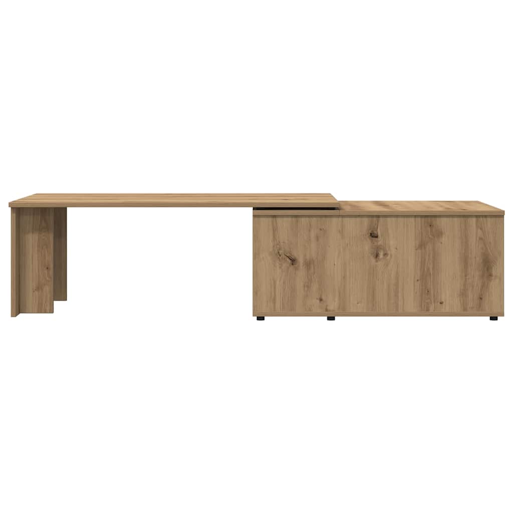 vidaXL Table basse chêne artisan 150x50x35 cm bois d'ingénierie