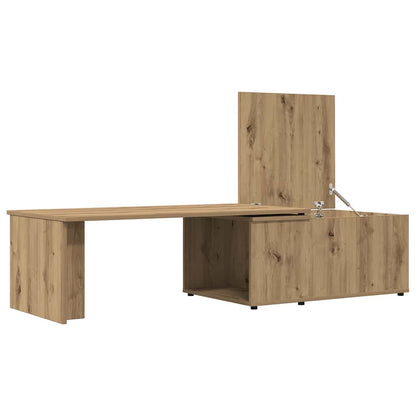 vidaXL Table basse chêne artisan 150x50x35 cm bois d'ingénierie