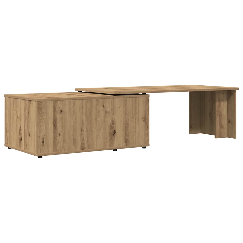 vidaXL Table basse chêne artisan 150x50x35 cm bois d'ingénierie