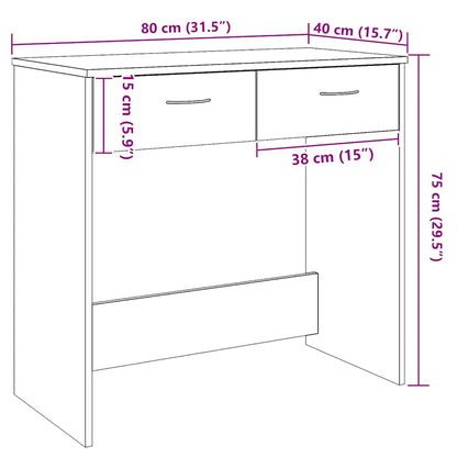 Schreibtisch Artisan-Eiche 80x40x75 cm Holzwerkstoff