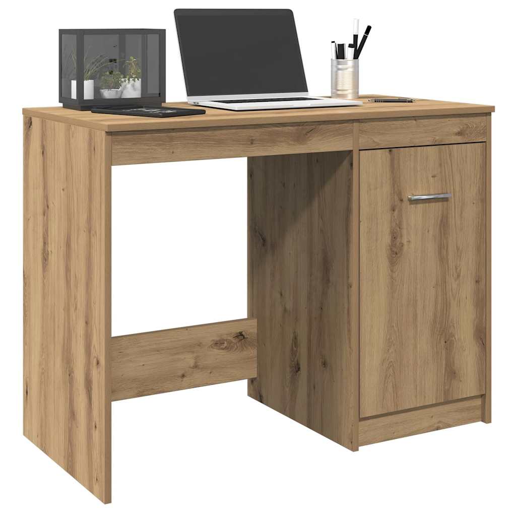 vidaXL Bureau chêne artisan 100x50x76 cm bois d'ingénierie
