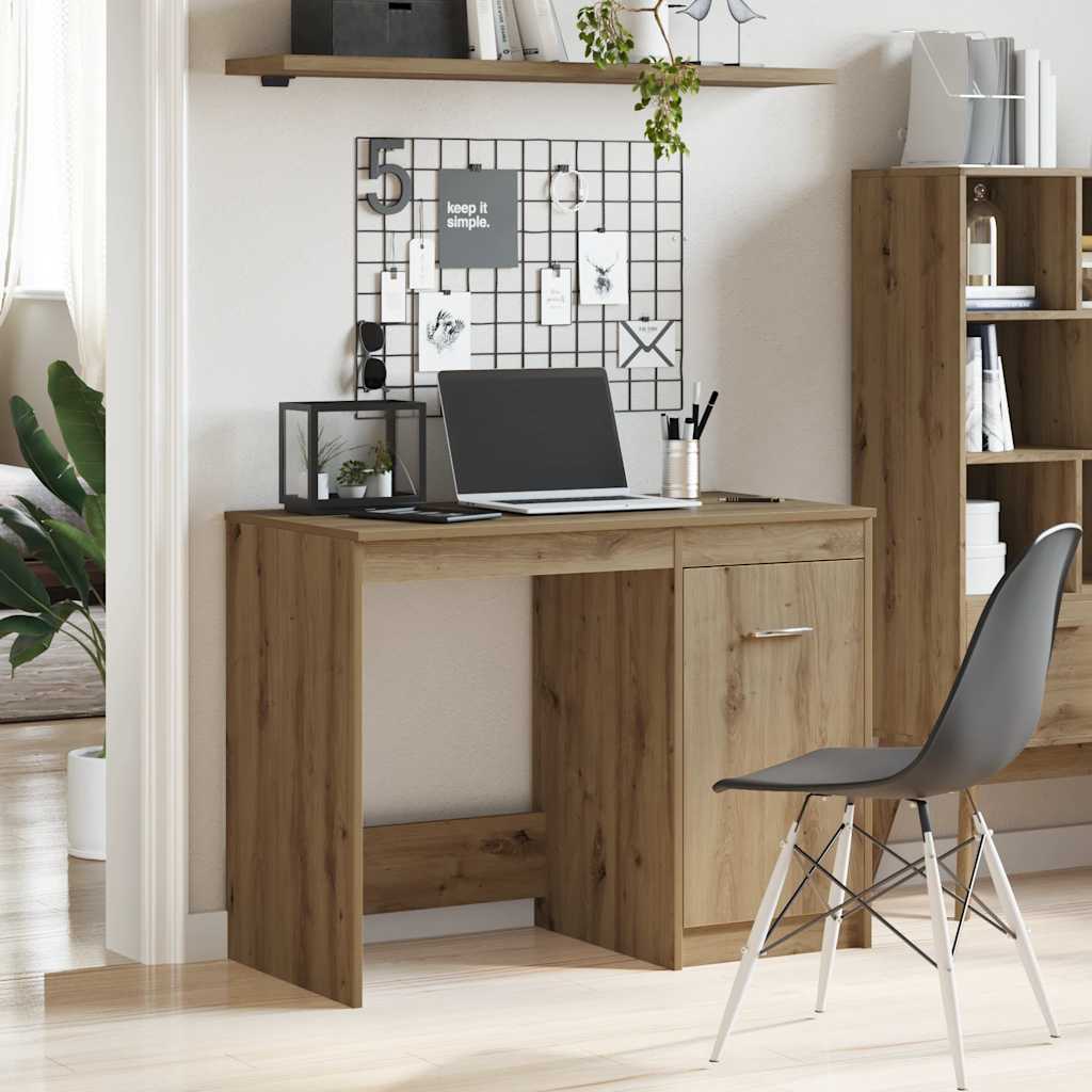 vidaXL Bureau chêne artisan 100x50x76 cm bois d'ingénierie