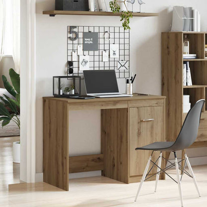 vidaXL Bureau chêne artisan 100x50x76 cm bois d'ingénierie