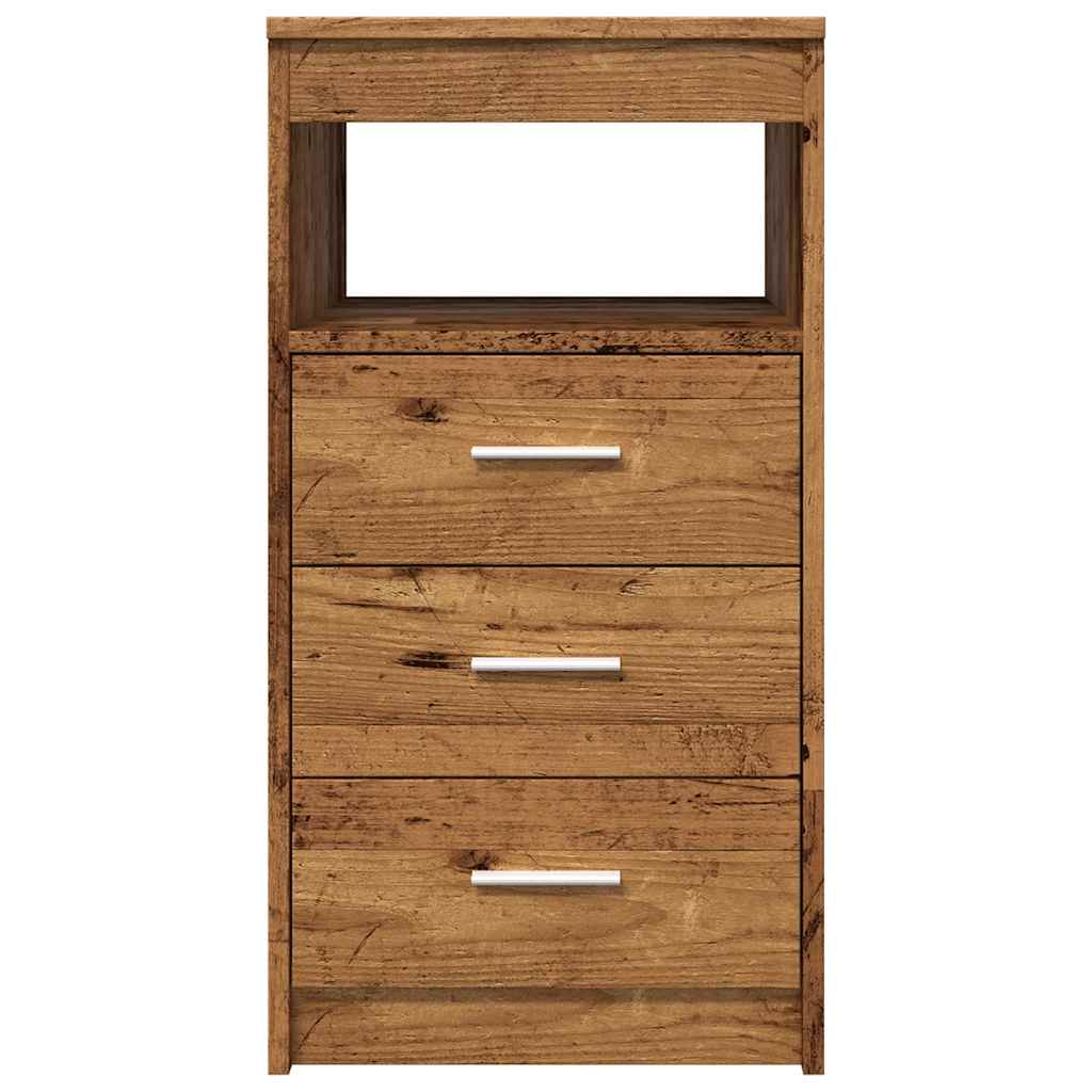 vidaXL Schubladenschrank Altholz-Optik 40x50x76 cm Holzwerkstoff