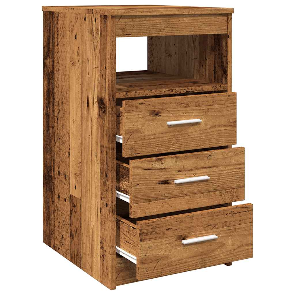 vidaXL Schubladenschrank Altholz-Optik 40x50x76 cm Holzwerkstoff