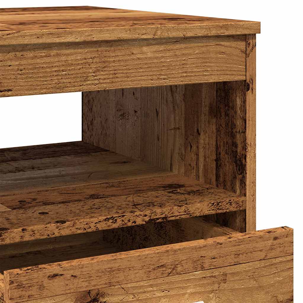 vidaXL Schubladenschrank Altholz-Optik 40x50x76 cm Holzwerkstoff