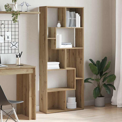 vidaXL Bibliothèque chêne Artisan 67 x 24 x 161 cm en bois d'ingénierie