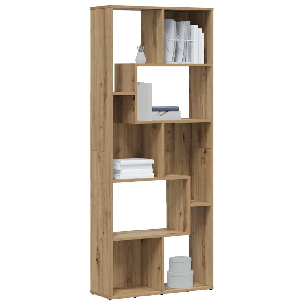 vidaXL Bibliothèque chêne Artisan 67 x 24 x 161 cm en bois d'ingénierie