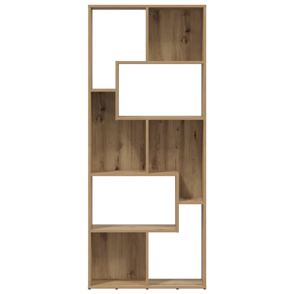 vidaXL Bibliothèque chêne Artisan 67 x 24 x 161 cm en bois d'ingénierie
