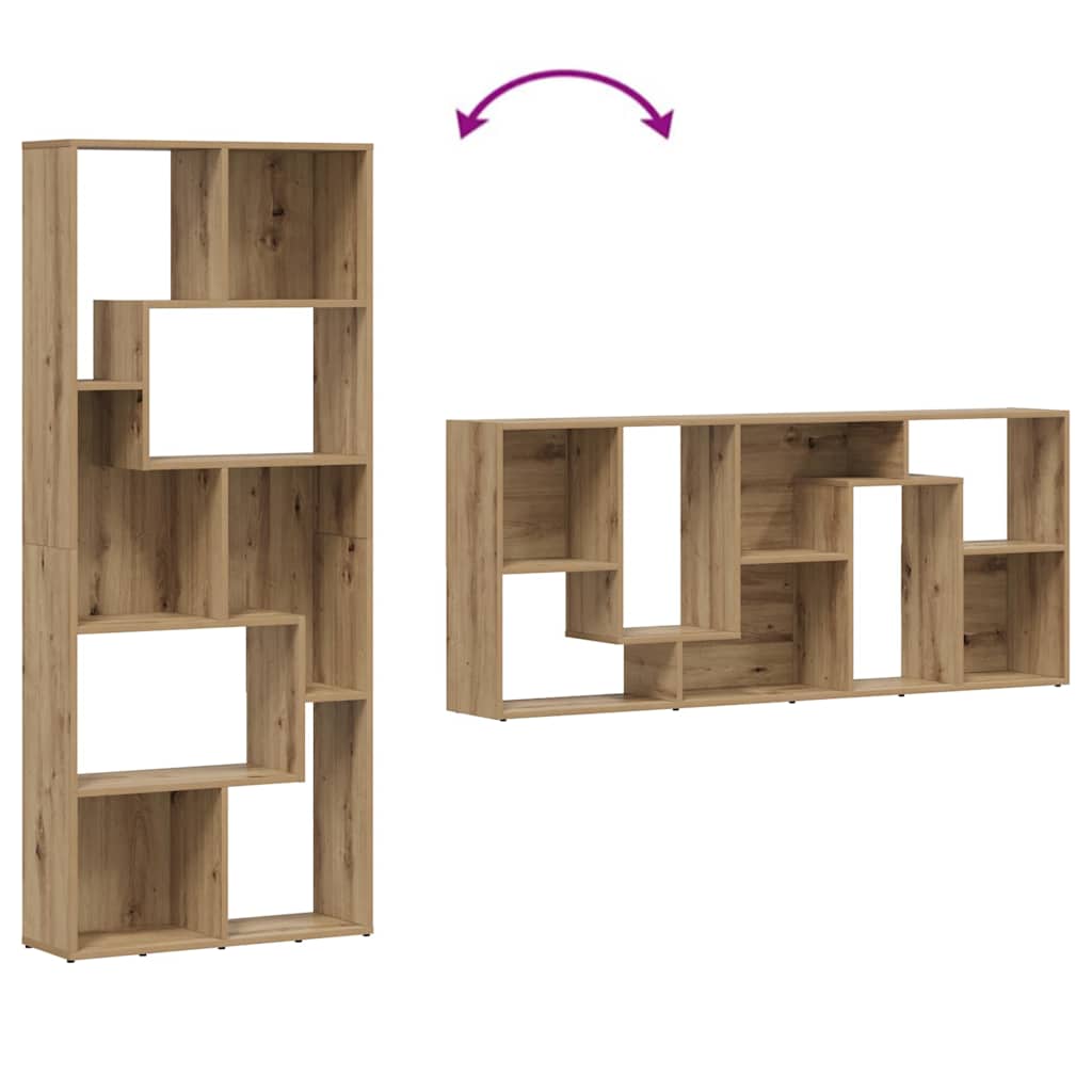 vidaXL Bibliothèque chêne Artisan 67 x 24 x 161 cm en bois d'ingénierie