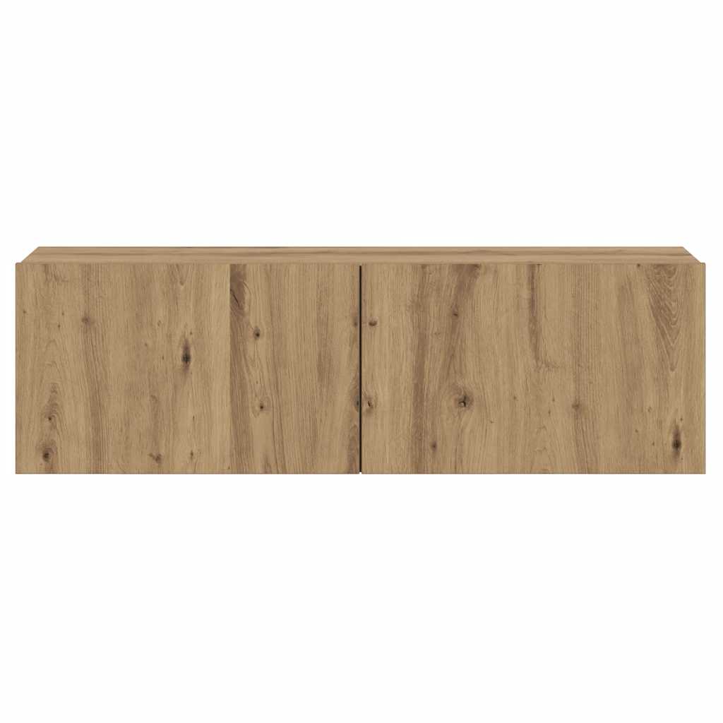 vidaXL Meuble TV mural chêne artisan 100x30x30 cm bois d'ingénierie