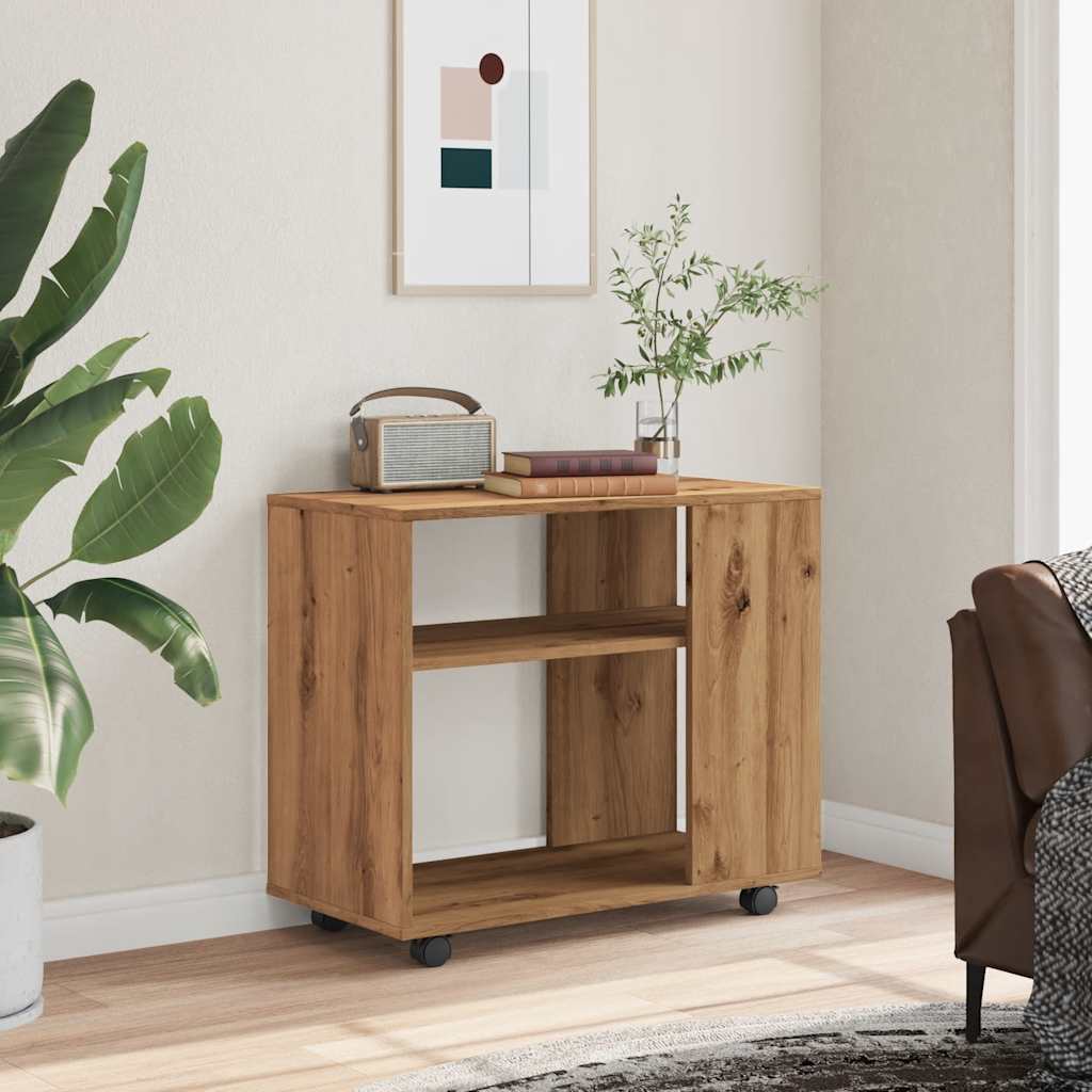 vidaXL Table d'appoint chêne artisanat 70x35x55 cm en bois d'ingénierie