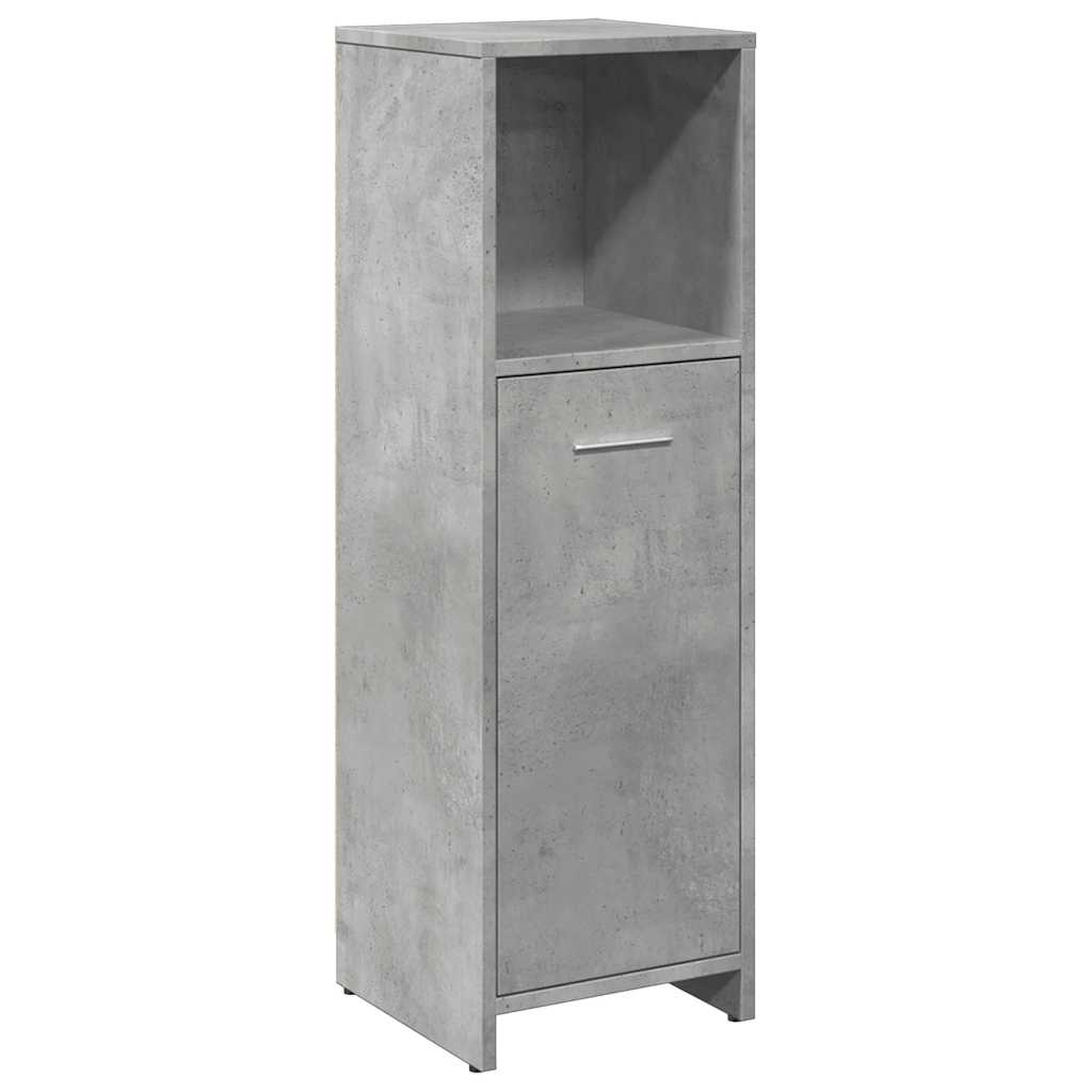 vidaXL Meuble de salle de bain gris béton 30x30x95 cm Bois d'ingénierie