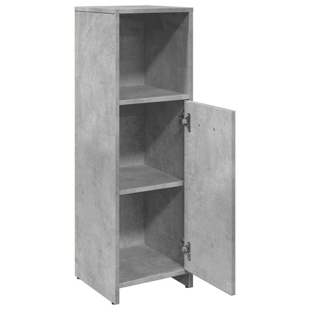 vidaXL Meuble de salle de bain gris béton 30x30x95 cm Bois d'ingénierie