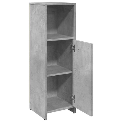 vidaXL Meuble de salle de bain gris béton 30x30x95 cm Bois d'ingénierie