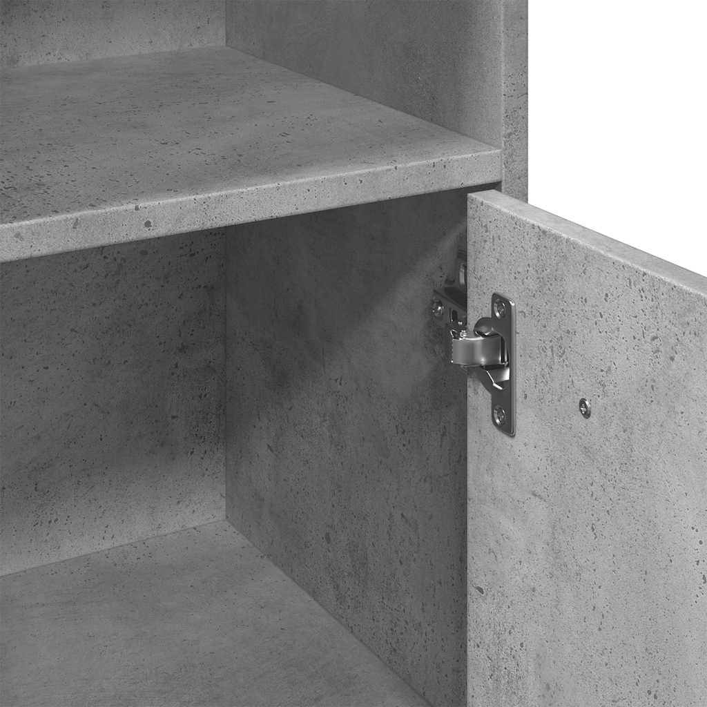 vidaXL Meuble de salle de bain gris béton 30x30x95 cm Bois d'ingénierie