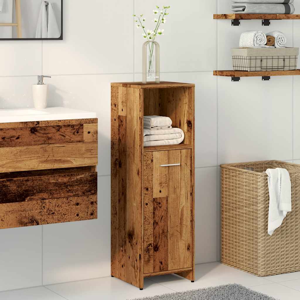 vidaXL Badschrank Altholz-Optik 30x30x95 cm Holzwerkstoff
