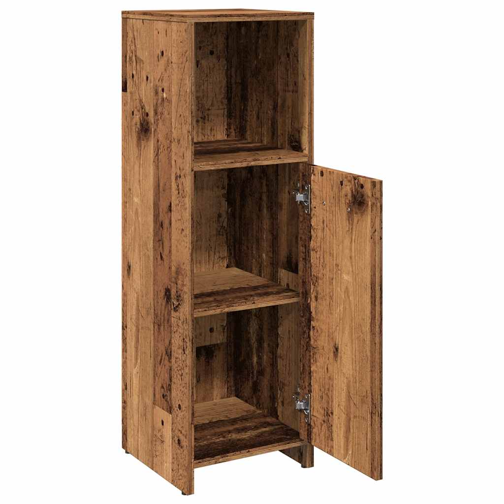 vidaXL Badschrank Altholz-Optik 30x30x95 cm Holzwerkstoff