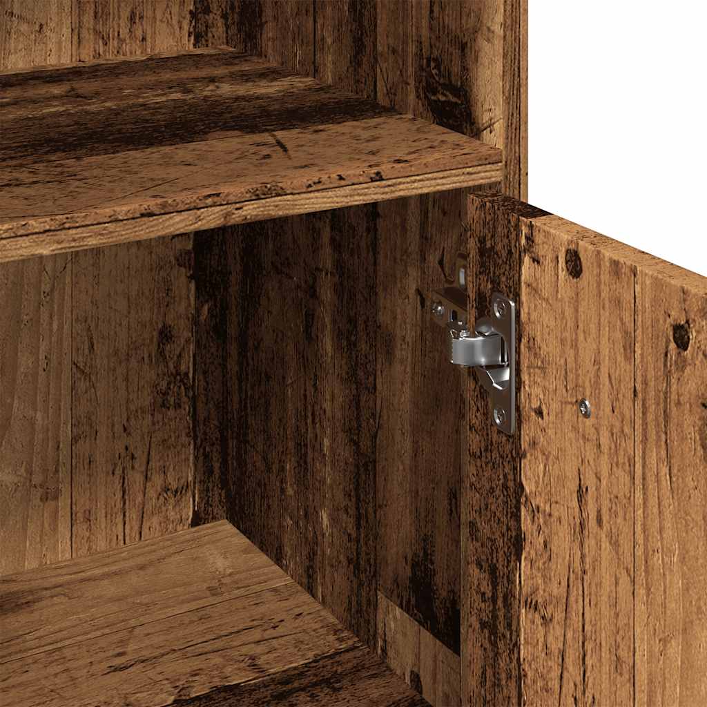 vidaXL Badschrank Altholz-Optik 30x30x95 cm Holzwerkstoff