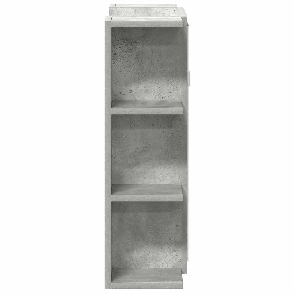 vidaXL Bad-Spiegelschrank Betongrau 80x20,5x64 cm Holzwerkstoff