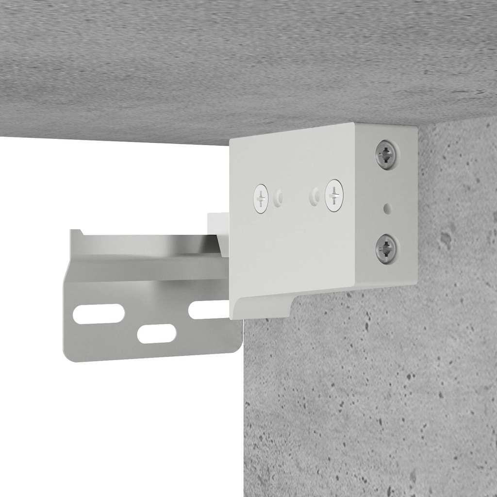vidaXL Bad-Spiegelschrank Betongrau 80x20,5x64 cm Holzwerkstoff