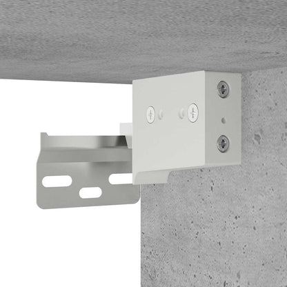 vidaXL Bad-Spiegelschrank Betongrau 80x20,5x64 cm Holzwerkstoff