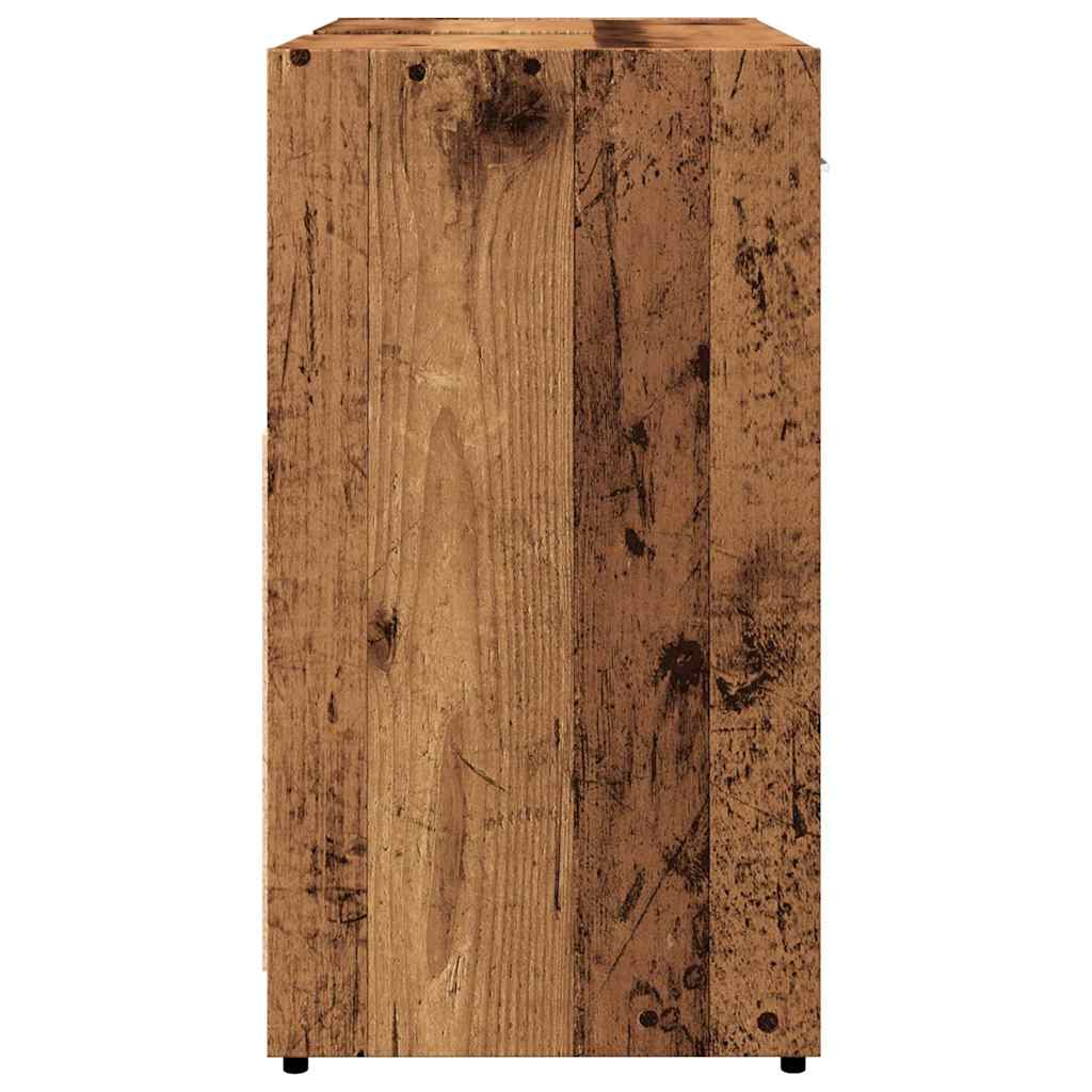 vidaXL Waschbeckenunterschrank Altholz-Optik 60x33x60 cm Holzwerkstoff