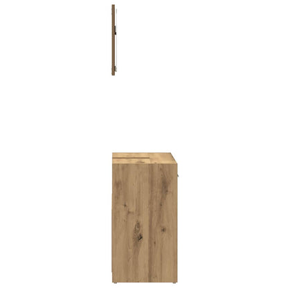 vidaXL Badschrank mit Spiegel Artisan-Eiche Holzwerkstoff