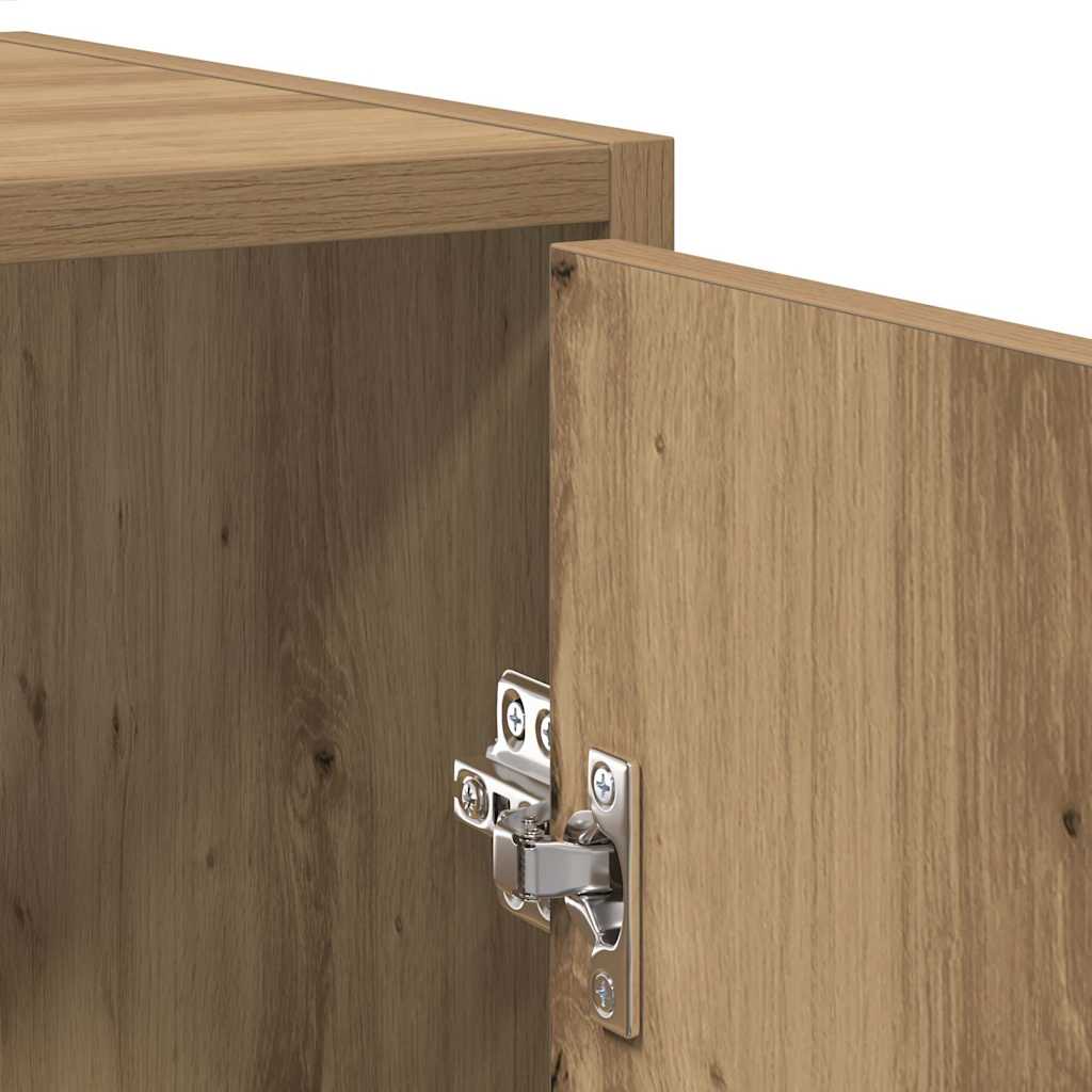 vidaXL Badschrank mit Spiegel Artisan-Eiche Holzwerkstoff