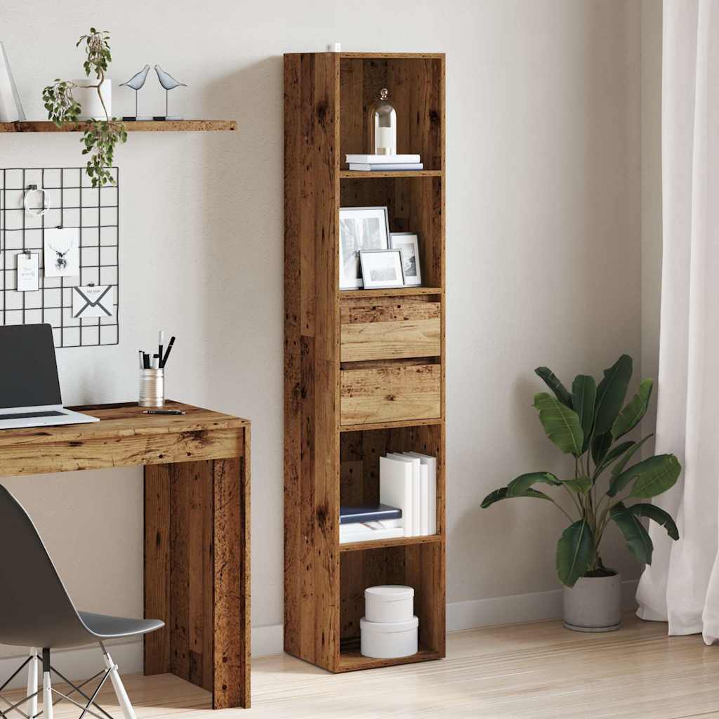 vidaXL Bücherregal Altholz-Optik 36x30x171 cm Holzwerkstoff