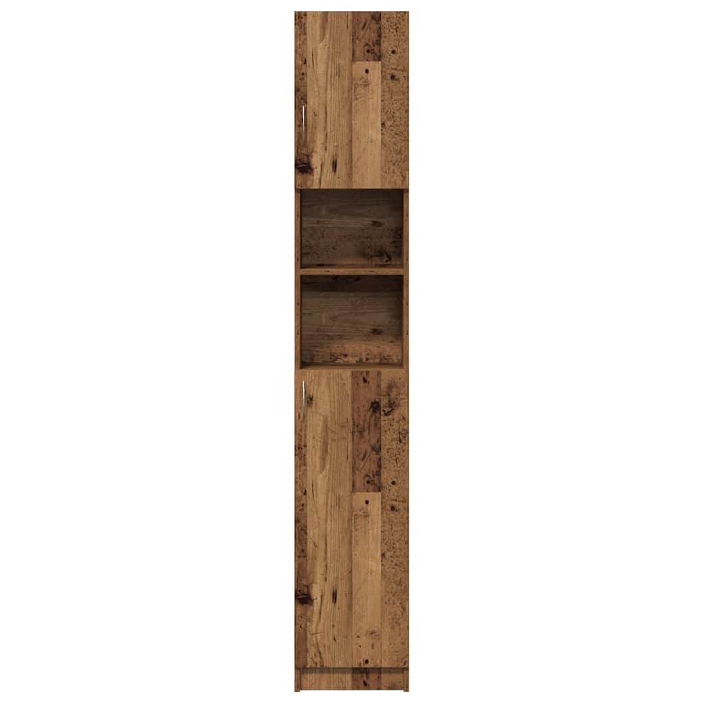 vidaXL Badschrank Altholz-Optik 32x25,5x190 cm Holzwerkstoff