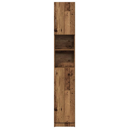 vidaXL Badschrank Altholz-Optik 32x25,5x190 cm Holzwerkstoff
