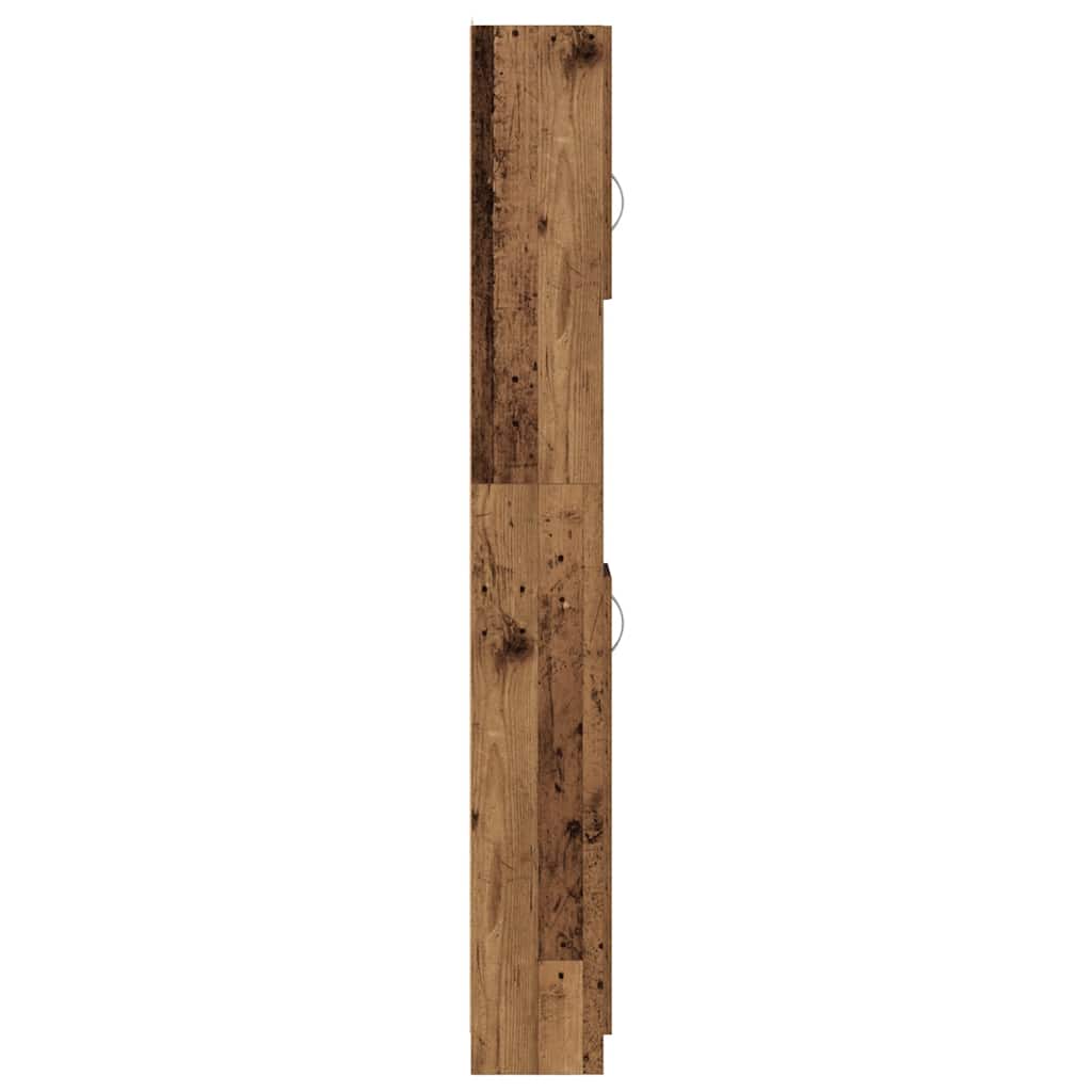 vidaXL Badschrank Altholz-Optik 32x25,5x190 cm Holzwerkstoff