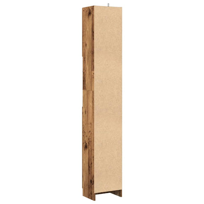 vidaXL Badschrank Altholz-Optik 32x25,5x190 cm Holzwerkstoff