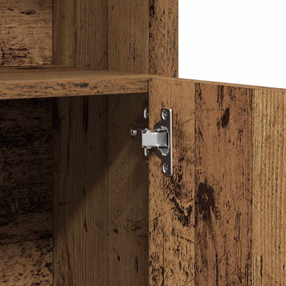 vidaXL Badschrank Altholz-Optik 32x25,5x190 cm Holzwerkstoff