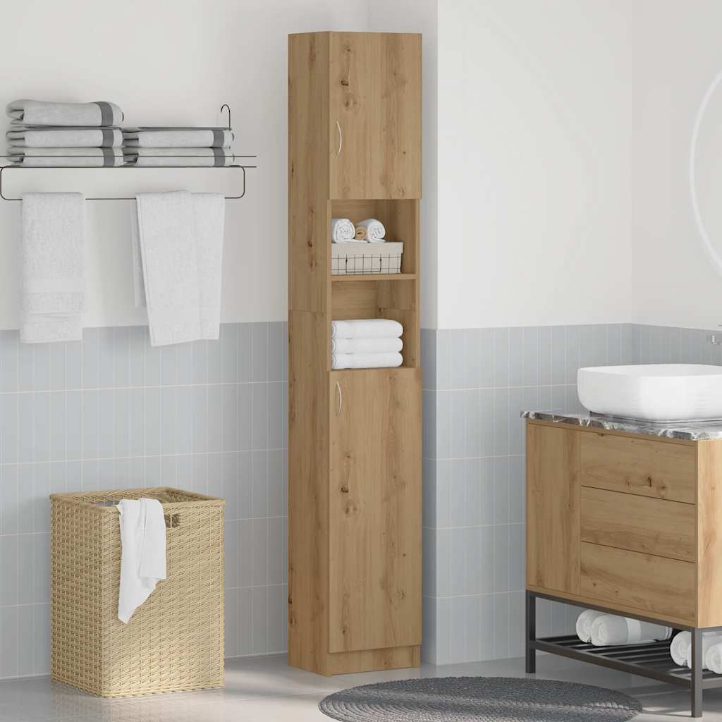 Badezimmerschrank Artisan Oak 32x25,5x190 cm Holzwerkstoff