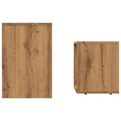 vidaXL Tables gigognes 2 pcs Chêne artisannel Bois d'ingénierie