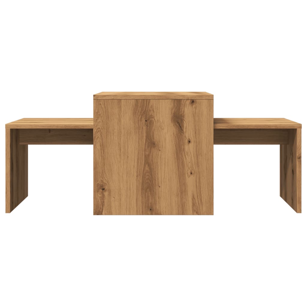 vidaXL Table basse chêne artisan 100x48x40 cm, bois d'ingénierie