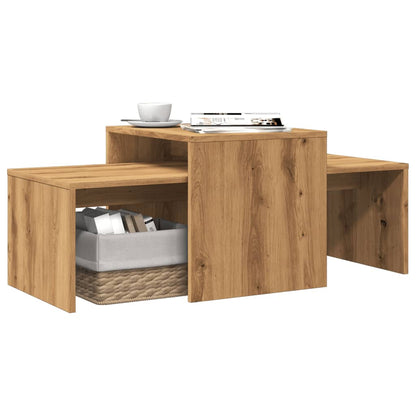 vidaXL Table basse chêne artisan 100x48x40 cm, bois d'ingénierie
