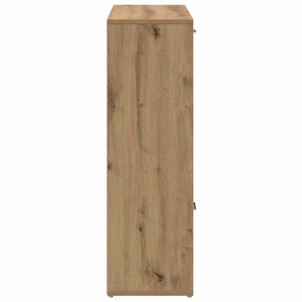 vidaXL Bibliothèque chêne artisan 90x28x90 cm bois d'ingénierie