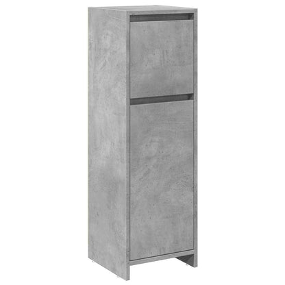 vidaXL Meuble de salle de bain gris béton 30x30x95 cm Bois d'ingénierie