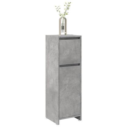 vidaXL Meuble de salle de bain gris béton 30x30x95 cm Bois d'ingénierie