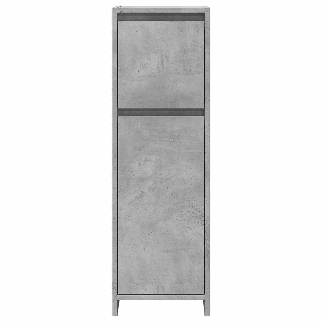 vidaXL Meuble de salle de bain gris béton 30x30x95 cm Bois d'ingénierie