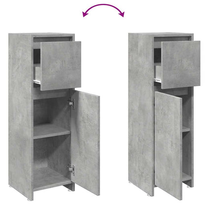 vidaXL Meuble de salle de bain gris béton 30x30x95 cm Bois d'ingénierie