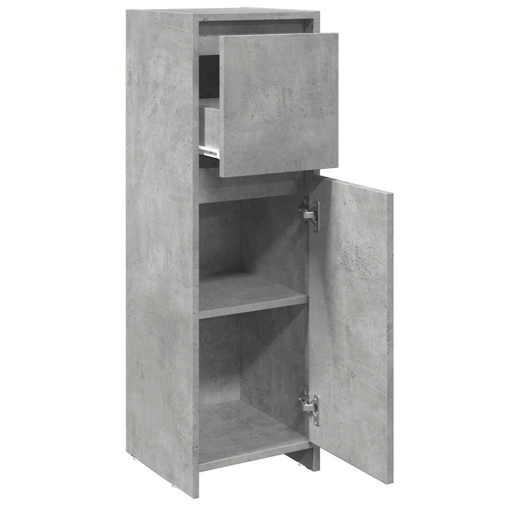 vidaXL Meuble de salle de bain gris béton 30x30x95 cm Bois d'ingénierie