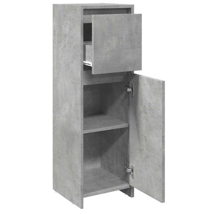 vidaXL Meuble de salle de bain gris béton 30x30x95 cm Bois d'ingénierie