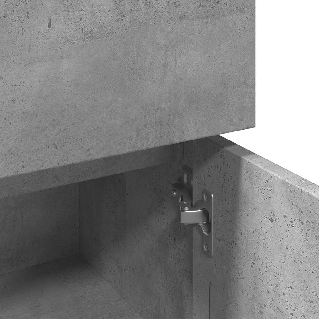vidaXL Meuble de salle de bain gris béton 30x30x95 cm Bois d'ingénierie