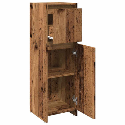 vidaXL Badschrank Altholz-Optik 30x30x95 cm Holzwerkstoff