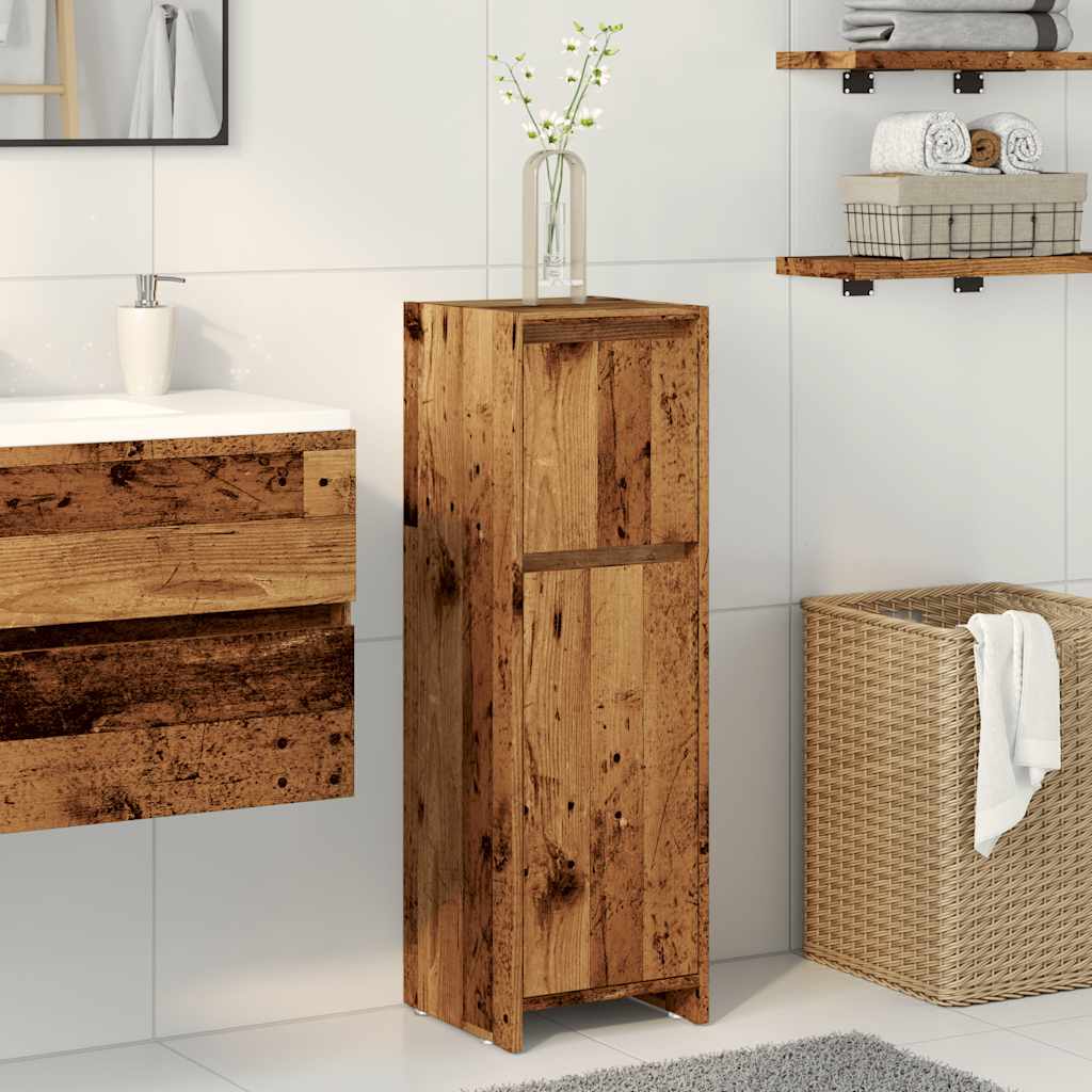 vidaXL Badschrank Altholz-Optik 30x30x95 cm Holzwerkstoff