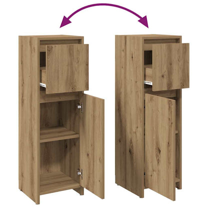 vidaXL Meuble de salle de bain chêne artisan 30x30x95 cm en bois d'ingénierie